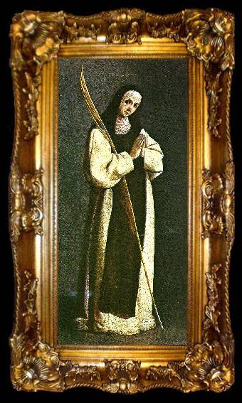 framed  Francisco de Zurbaran martyred hieronymite nun, ta009-2